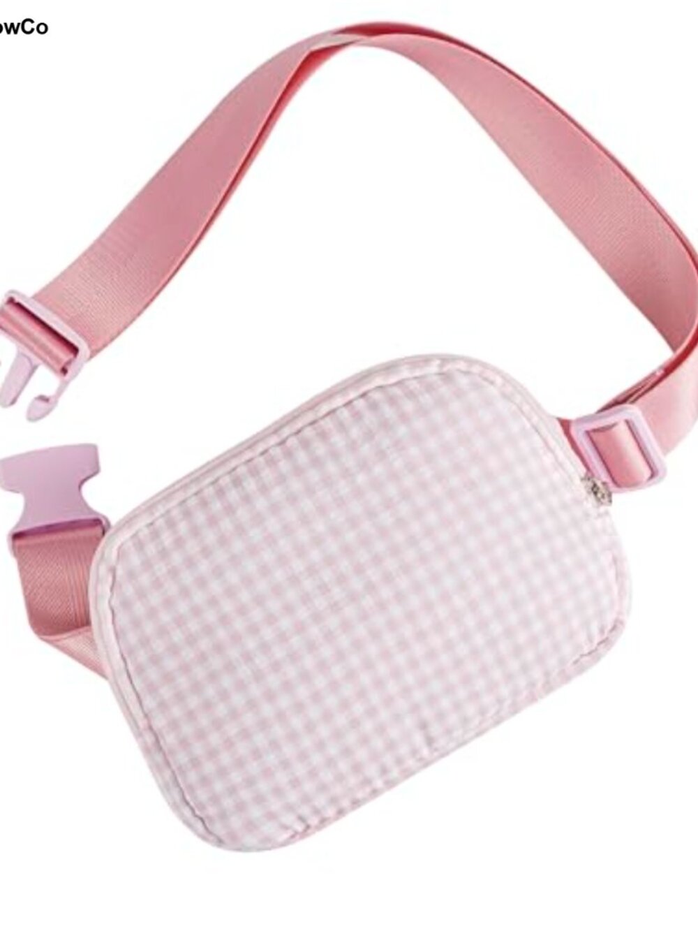 Quilted Cotton Fanny Pack Waist Bag with Adjustable Strap, Zipper Closure